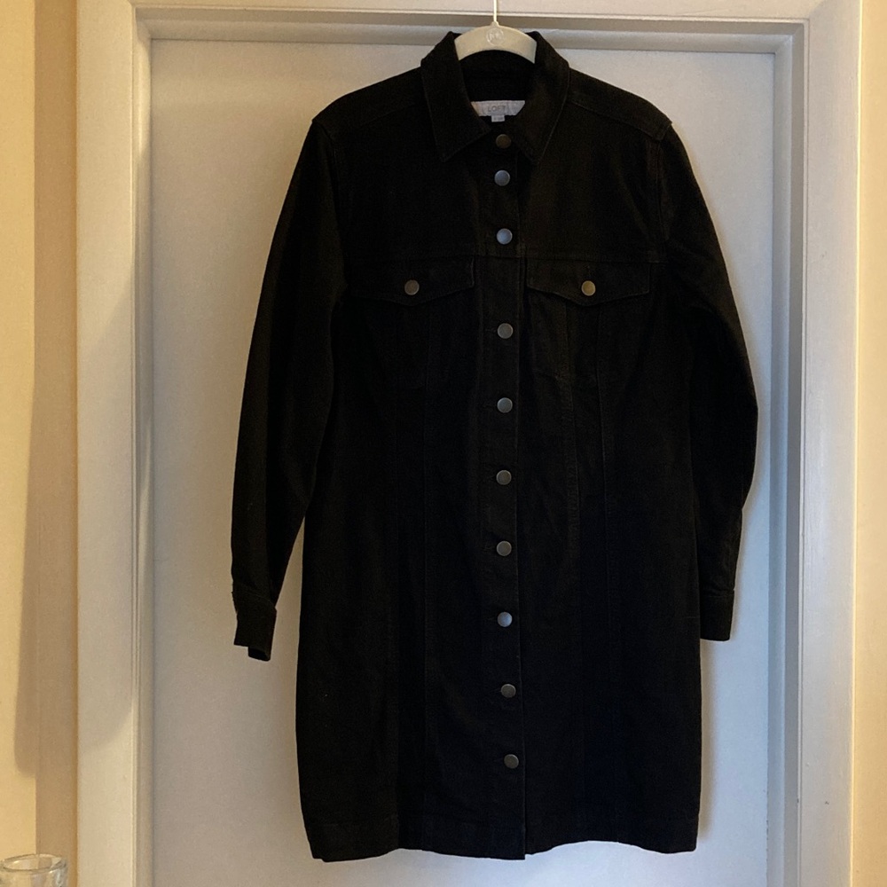 Black Button-Front Women's dress.